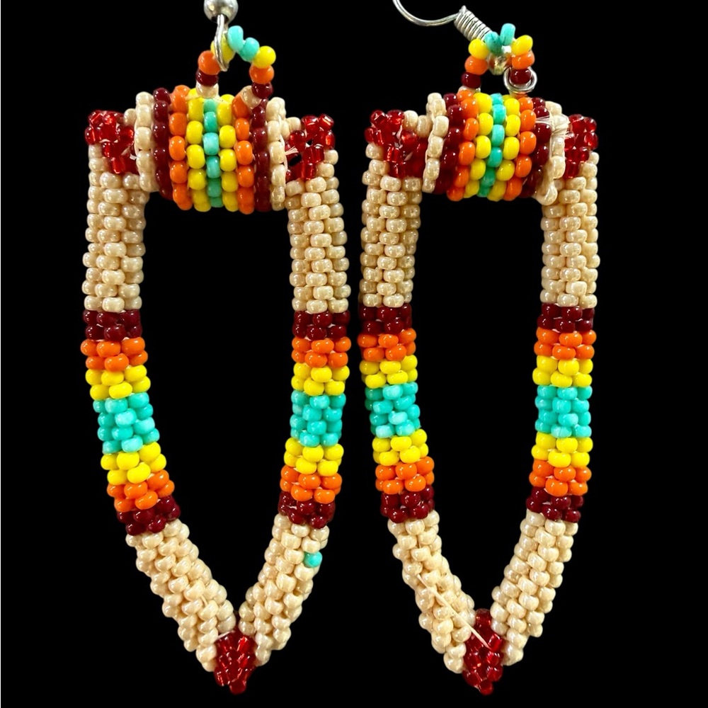 Artisan Multicolor Beaded Earrings